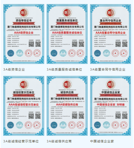 3A级企业信用认证